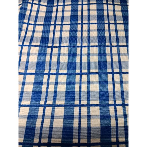 Vintage 1996 by Spectrum Cotton Home Decor Sewing Fabric Blue Plaid 1.5yd x 56" - Picture 3 of 7